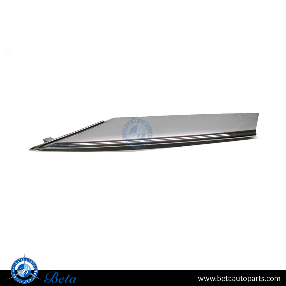 Left Side Fog Lamp Cover Lower Moulding - Chrome for Tesla Model S 2017-2021 models, Part Number 1056379-00-C Left Side Fog Lamp Cover Lower Moulding - Chrome for Tesla Model S 2017-2021 models, Part Number 1056379-00-C